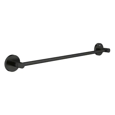 GROHE Essentials 18-Inch Wall-Mounted Bathroom Towel Bar Matte Black