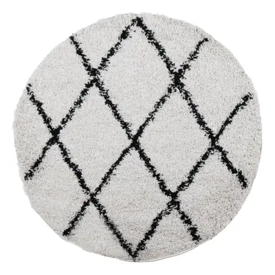 (cream and black, cm) vidaXL Shaggy Rug Floor Mat Fluffy Rug Area Rug PAMPLONA High Pile Modern