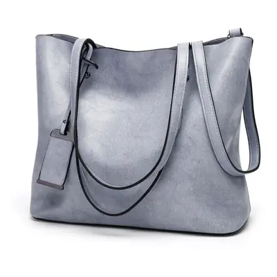 (light blue) Elegant Women Leather Handbag Versatile Tote Shoulder And Crossbody Bag