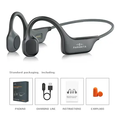 (DG08 Black) DG08 Conduction Headphone Wireless Bluetooth Headset with MIC BT 5.3