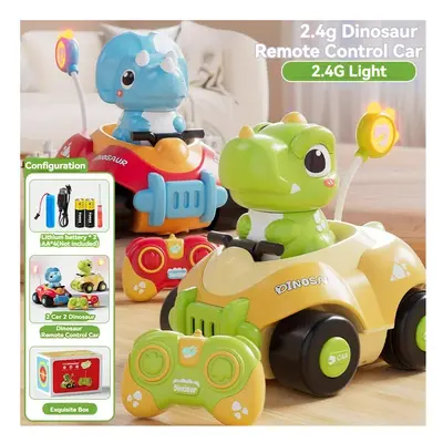 (Dinosaur Car Battle) RC Battle Bumper Car Toy for Toddler Boy Girl Catapult Robot Karting Toy w