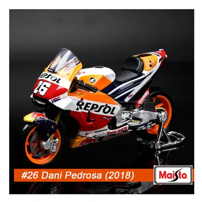 (2018 Honda 26) Maisto 1:18 Moto GP18 Ducati Desmosedici Alloy Die Cast Motorcycle