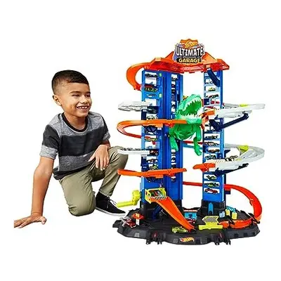 Hot Wheels Ultimate Garage Track Set with Toy Cars, Hot Wheels City Playset with Multi-Level Sid