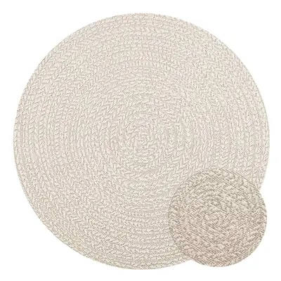 (cream, cm/round design) vidaXL Rug Floor Carpet for Indoor and Outdoor Door Mat Kitchen Rug Jut