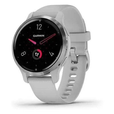 Garmin Venu 2S Smaller-sized GPS smartwatch with all-day health monitoring, Silver Bezel with Mi