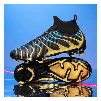 (black, 44) Fashion Unisex Soccer Shoes Football Cleats Soccer Ankle Boots Youth Training Sneake