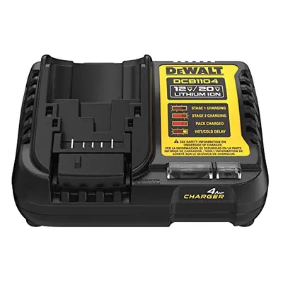 12V MAX/20V MAX Lithium Ion Battery Charger, Amp, Waterproof (DCB1104), Black