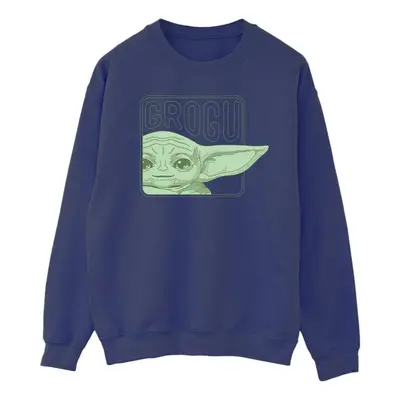 (XL, Navy Blue) Star Wars Mens The Mandalorian Grogu Box Sweatshirt