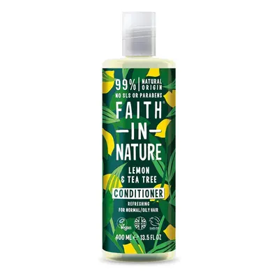 Faith In Nature Natural Lemon & Tea Tree Conditioner, Refreshing, Vegan & Cruelty Free, No SLS o