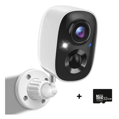 (Camera+32GB SD) Security Cameras Wireless Powered Cameras For Home Security W/ai Motion Detecti