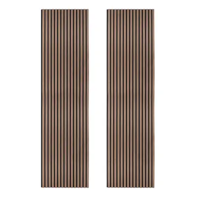 Acoustic Slat Wall Panels x - Dark Walnut