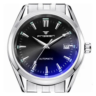 (black) Mens Top Brand Luxury Luminous Waterproof Stainless Steel Automatic Mechanical Wrist Wat