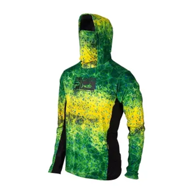 (XXXXL, 12) Pelagic Fishing Clothes UPF 50+ Hooded Face Mask Fishing Shirts Men's Outdoor Summer