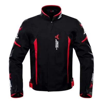 (1702-Red Jacket, XXXL) Waterproof Motorcycle Jacket Moto Jacket +Pants Riding Racing Motorbike 