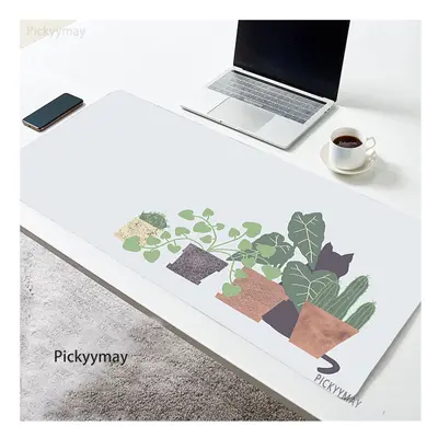 (WA00330 Plants (7), 1200x550x3mm) Large Mouse Pads Kawaii Plants Office Mausepads Mousepad Rubb