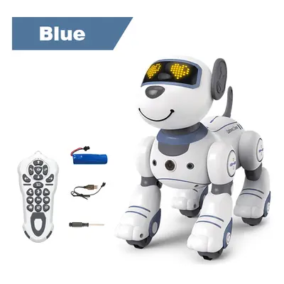 (White) Intelligent Remote Control Robot Dog Electronic Stunt Voice Command Programmable Touch-s