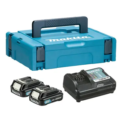 Makita 10.8v CXT Power Pack x BL1020 2.0ah Batterie + DC10WC Charger + Makpac