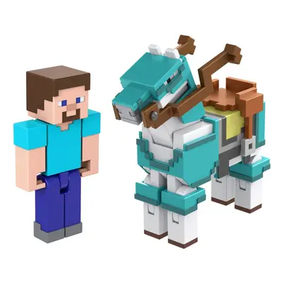 Minecraft Action Figure 2-Pack Steve & Armored Horse cm