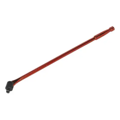 600mm Breaker Pull Bar - Replaceable 1/2" Sq Drive Knuckle - Red Chrome Finish