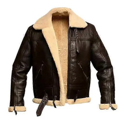 (5XL) Men's Winter Leather Jacket Artificial Fur