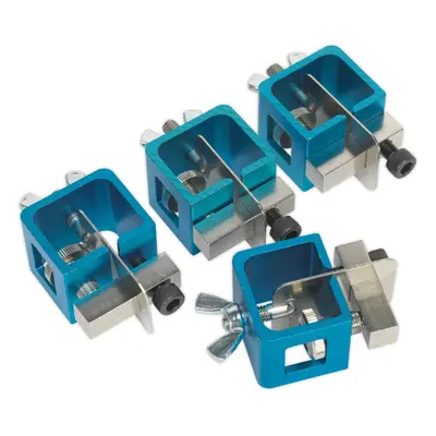 4 Piece Butt Welding Clamp Set - Built In Level Adjustment - Evenly Spaced Welds