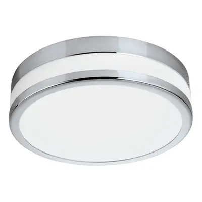 Wall Flush Ceiling Light Chrome White Painted Satin Glass Shade Bulb LED 11W