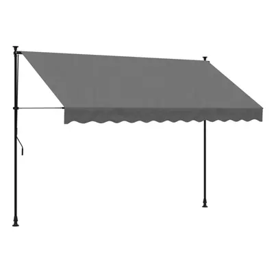 vidaXL Retractable Awning Privacy Screen Anthracite 300x150 cm Fabric & Steel