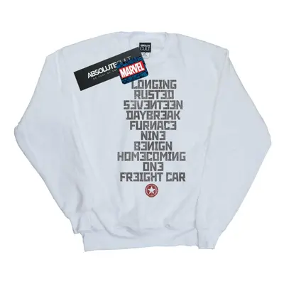 (4XL, White) Marvel Mens Winter Soldier Trigger Words Sweatshirt