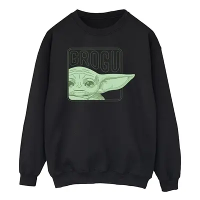 (S, Black) Star Wars Mens The Mandalorian Grogu Box Sweatshirt