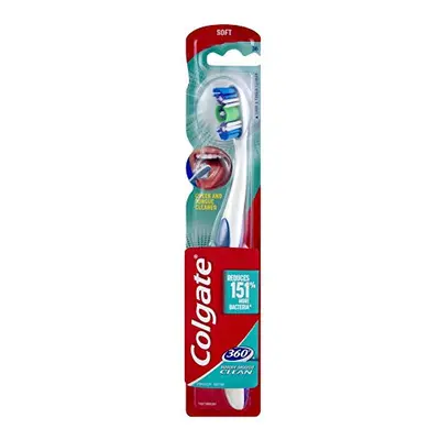 360 Toothbrush with Tongue and Cheek Cleaner - Soft (1 Pack)