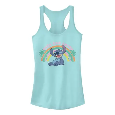 Disney Junior's Lilo Kawaii Stitch Slim Fit Scoop Hem Racerback Tank