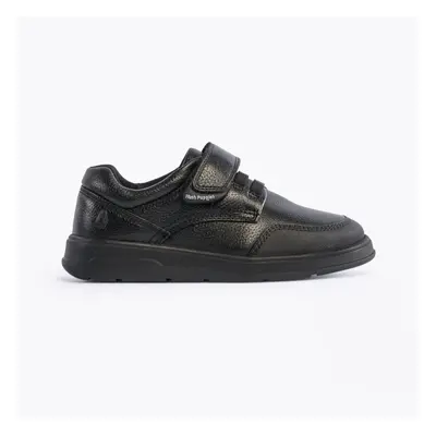 (UK 2, Black) Hush Puppies ROWAN Boys Leather School Shoes Black