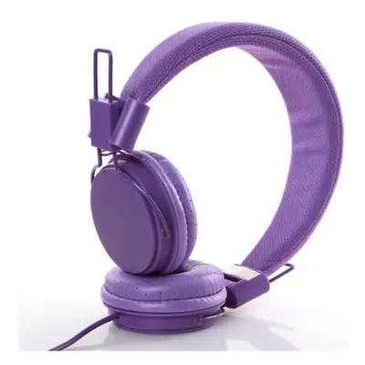 (purple) Kids Wired Ear Headphones Stylish Headband Earphones for iPad Tablet Kid