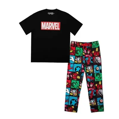 The Avengers 885010-2xlarge Marvel Brick Logo & Classic Avengers Art Loungewear Set - 2XL