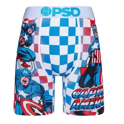 Captain America 869865-small-28- Checkered PSD Boxer Briefs - Small - Size