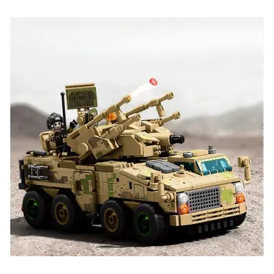 (as the picture) 75pcs Military Series Howitzer Air Defense Missile Car Boy Building Blocks Toy 