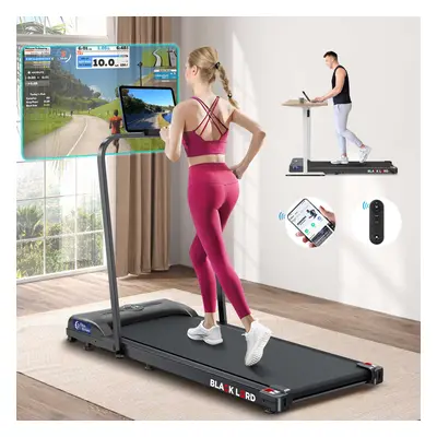 BLACK LORD Treadmill Walking Pad Gym Fitness Foldable handrail Black