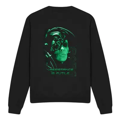 (S, Black) Star Trek Unisex Adult Resistance is Futile Sweatshirt