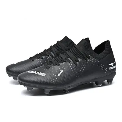 (black, 44) Youth Football Shoes High -top Outdoor Men&apos;s Long Nails Sports Football Boots L