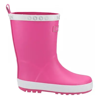 (13 (Children's), Pink) Senior Prestbury Pink Kids Cleated Sole Wellingtons