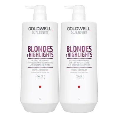 Goldwell Dualsenses Blondes & Highlights A-Y Shampoo 1000ml and Conditioner 1000ml