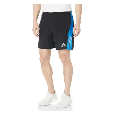 adidas Men's Own The Run Shorts Black/Blue Rush/Reflective Silver X