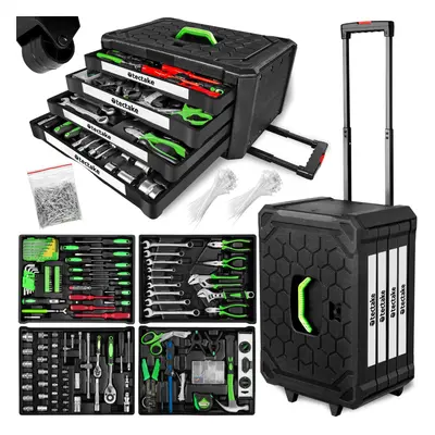 Tool Box Tools Set Chest with Piece Kit Drawers Wheels Organiser Cabinet