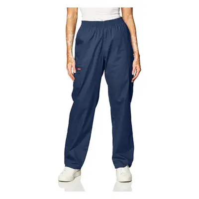 Dickies Women's Signature Elastic Waist Scrubs Pant Navy X-Small Tall