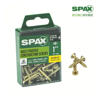 SCRW SPAX FH 8X1YLW BX30 (Pack of 1)