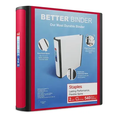 Staples Better Binder, 2-Inch, Red