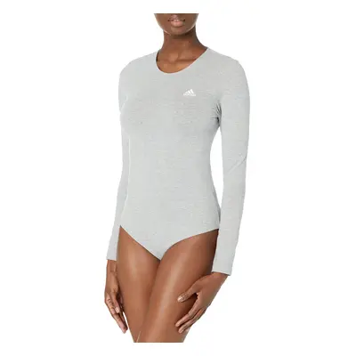 adidas Women's Studio Bodysuit Medium Grey Heather/White