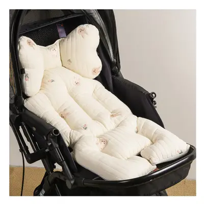 (rabbit thick) Baby Stroller Seat Cushion Pad for Car Puchair Liner Mat Thicken Cotton Breathabl