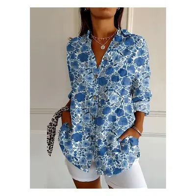 (YJ4973, L) Women's Shirts Summer 3D Printed Animal Shirts Plus Size Women's Designer Drop Shoul