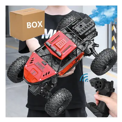 (28cm Spray Red) 4/6WDRC CAR with Led lights 2.4G Cross-country Climbing Spray Racing Car Remote